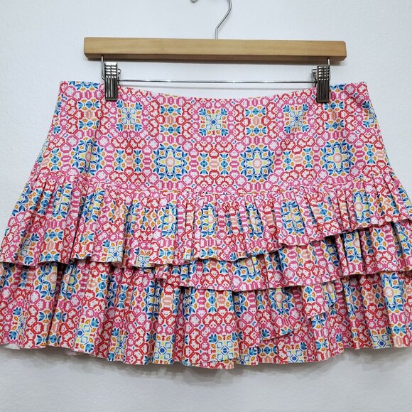 Lucky in Love Dresses & Skirts - Lucky In Love Women's Pleated Scallop Tennis Pickleball Layered Skort - X-Large